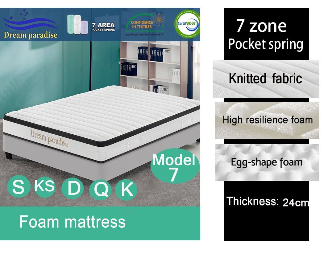 Dream Lover Mattress Queen Double King Single Bed Memory Foam Pocket
