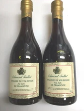 2 X RED, WHITE,RASPBERRY,TARRAGON WINE VINEGAR BOTTLES,500 ML,  MADE IN FRANCE  