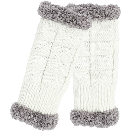 Plush Fingerless Gloves Cold Snowmobile Wrist Warmers Knitted
