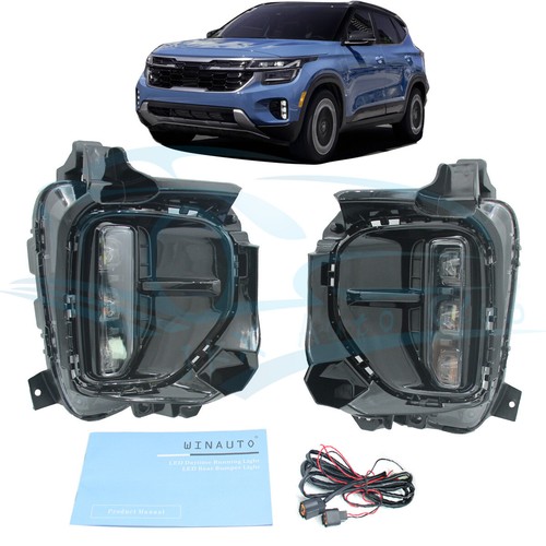 For Kia Seltos 2024-2025 s Pair LED DRL Daytime Running Light Fog Driving Lamp - Foto 9 di 9
