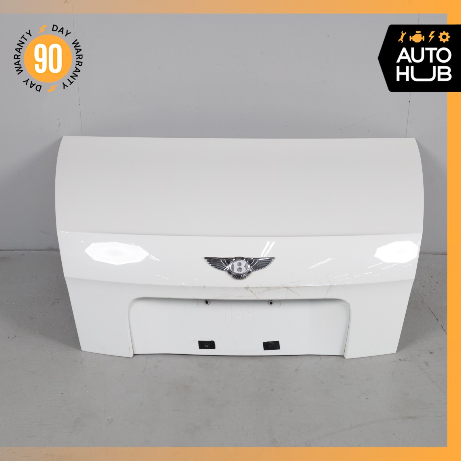 14-15 Bentley Flying Spur Trunk Lid Panel Assembly White OEM 44k