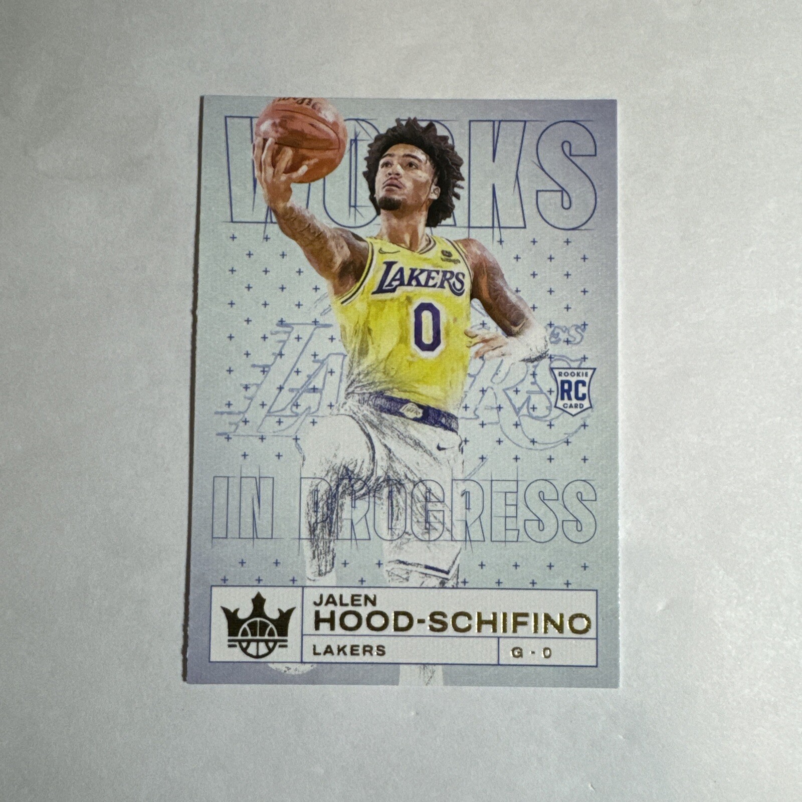 2023-24 Panini Court Kings JALEN HOOD-SCHIFINO WORKS IN PROGRESS #5 Lakers RC