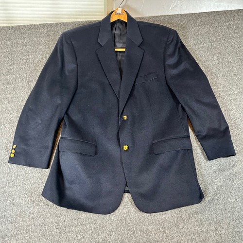 Ralph Lauren dunkelblau Blazer Wolle Kaschmir Goldknöpfe Business Mantel Herren 44R - Bild 1 von 14