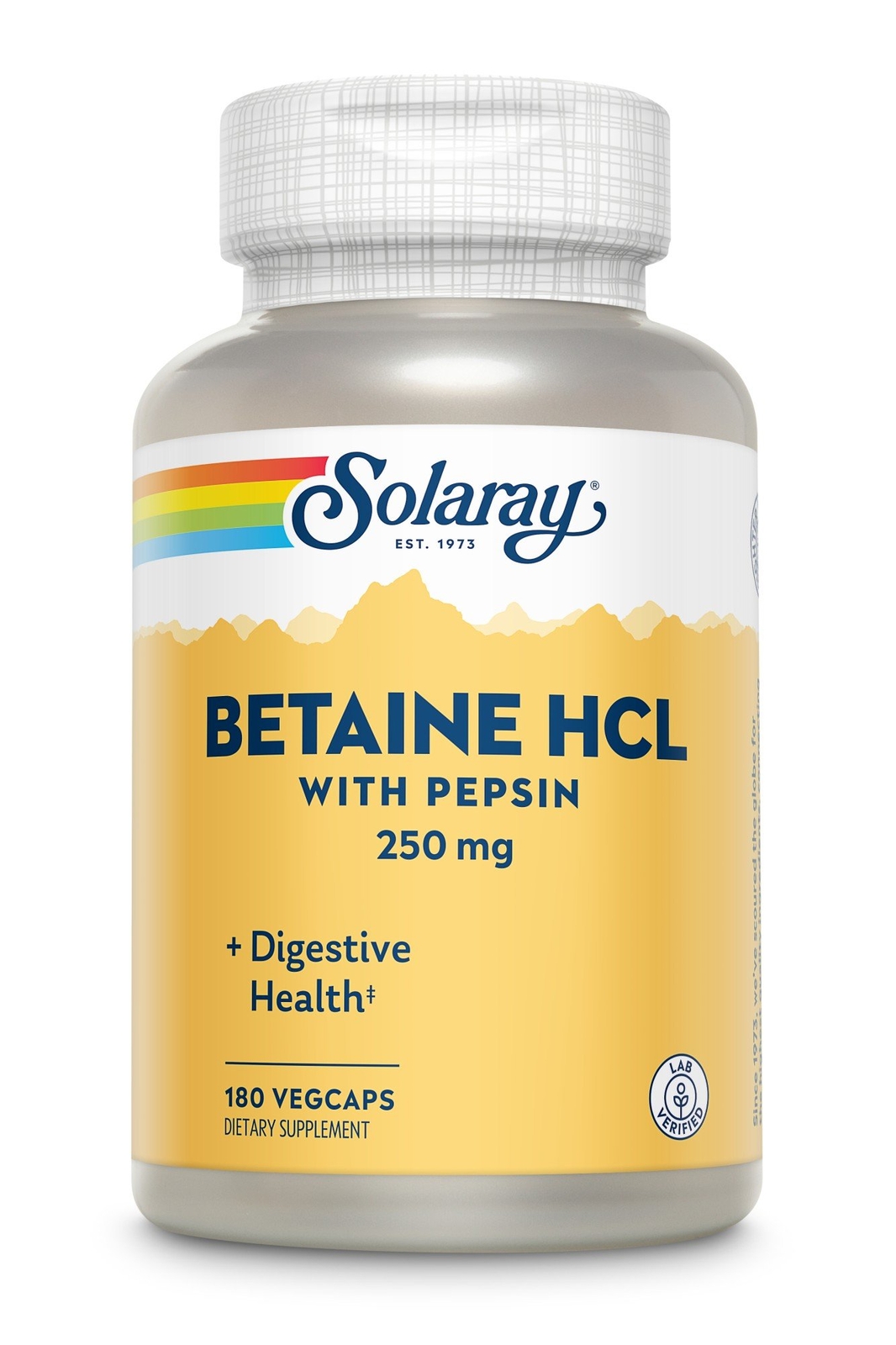 Solaray HCl с пепсином 180 растительных капсул
