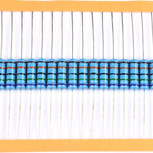 10-100pc 1/6W 1/4W 1/2W 1W 2W 3W Metal Film Resistors 1% Tolerance 1-1M ohm -New - Picture 5 of 9