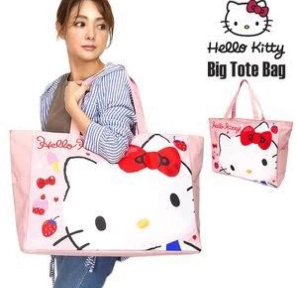 Sanrio Hello Kitty Red Cosmetic Bag Ins Simple Large Capacity