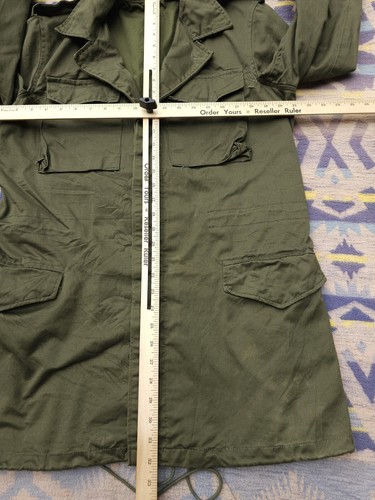 Vintage 1970s Greek Army Field Jacket M43 Style OD Green Cotton S - Picture 7 of 10