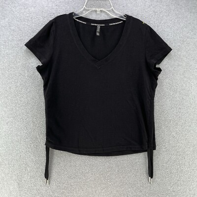 Calvin Klein Performance Womens Top Large L Side Drawstrigs Breathable Camisa