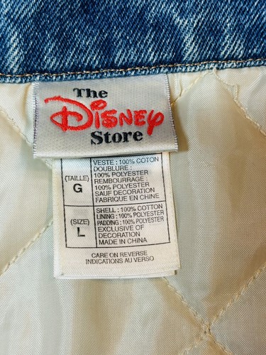 Vintage Disney Mickey Mouse Varsity Jacket Denim Athletic Club Large Jean - Picture 3 of 21