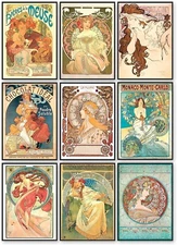 Alphonse Mucha Art Print - Art Nouveau Decor, Alfons Mucha Poster, Art Deco Wall