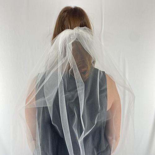 Velo da sposa Sara Gabriel Naked™ Lauren nuovo mai indossato avorio pallido - Foto 5 di 6