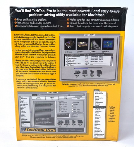 *FACTORY SEALED* Rare Original TECHTOOL PRO 2 Big Box Macintosh 1998 Vintage NEW - Picture 2 of 2