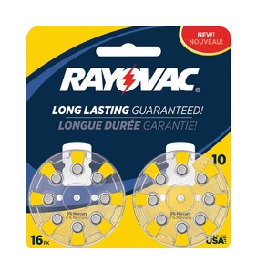 Rayovac hearing aid battery sz10 16ct 16ct (012800511761)