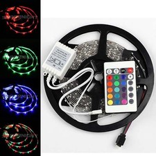 16.4ft 5M 3528 RGB LED Strip Light Non-Waterproof with 24 Key IR Remote Control