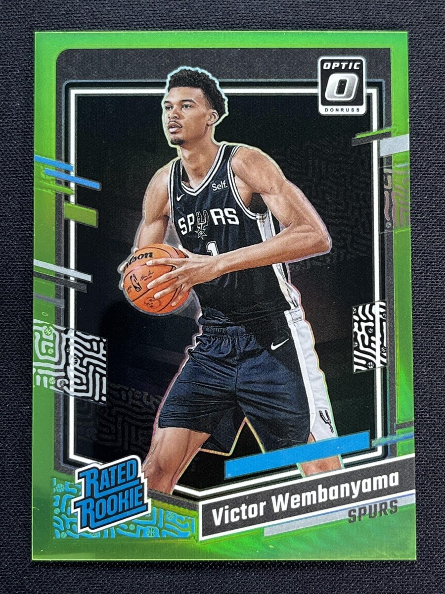 2023-24 Donruss Optic Victor Wembanyama #225 Lime Green Rated Rookie RC /149