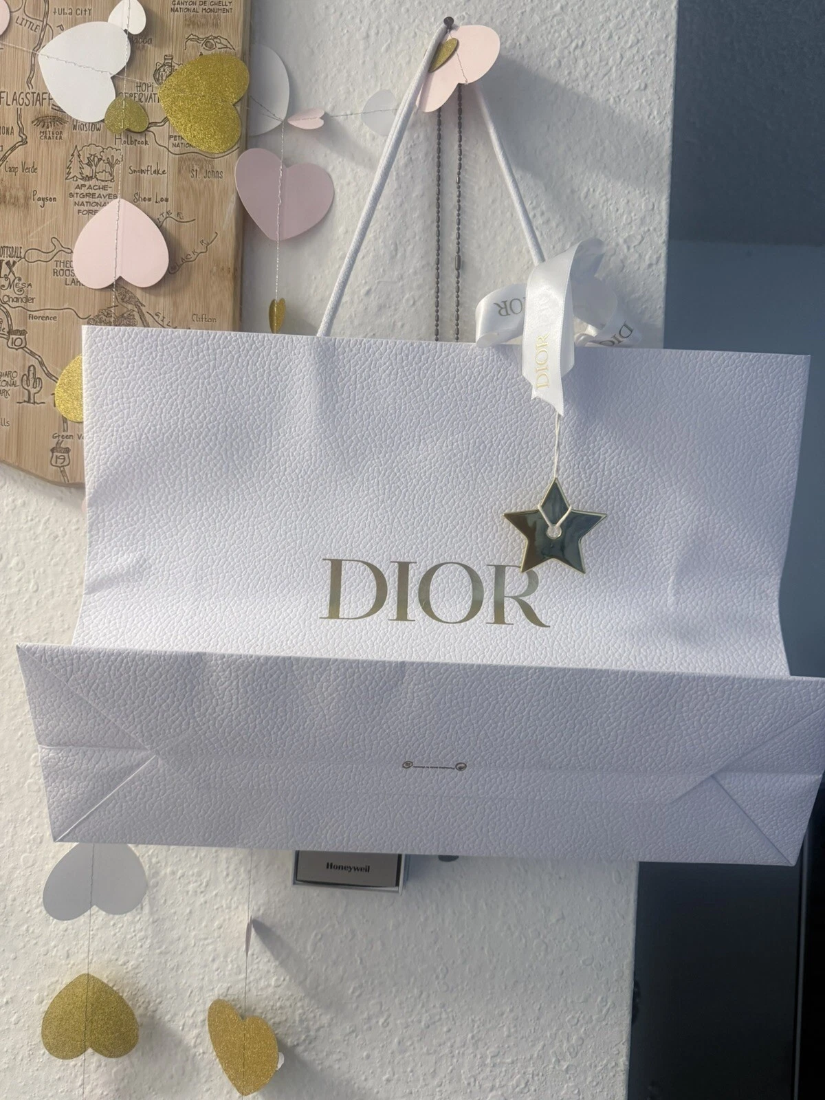 Coffret cadeau vide DIOR ensemble complet   sac ruban et étoile pour cadeau ou artisanat 16x12x5N
