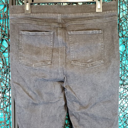 SPANX JEGGINGS WOMENS XL BLACK SKINNY LEG DISTRESSED PULL ON BACK POCKETS SLIM - Picture 7 of 13