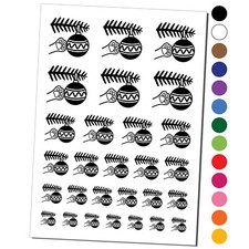 Cat Paw Hitting Ornament Christmas Temporary Tattoo Set