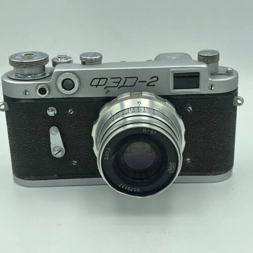 FED 2 telémetro 35 mm cámara fotográfica Industar 61 lente envío a todo el mundo 4813