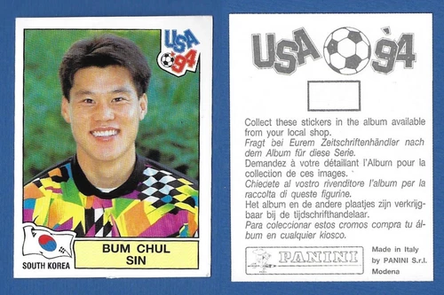 FIGURINA CALCIATORI PANINI USA 94 - NUOVA/NEW - N.224 SIN - SOUTH KOREA