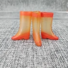 Vintage Barbie Francie Clear Boots Red Trim Mod Japan Clear Out Set of 3