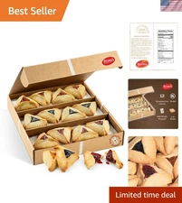 Gourmet Hamentaschen Cookies - 12 Count Gift Box - Freshly Baked & Kosher Treats
