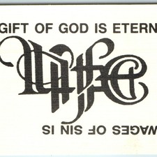 Vtg Life Death Ambigram Optical Illusion Religious Gospel Tract Card John 3:16