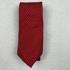 Bert Pulitzer Red Polka Dot Men's 100% Silk Tie Made in the USA