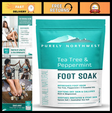 Epsom Salt Foot Soak with Tea Tree Oil - Softens Calluses, Fights Odor  Athlete