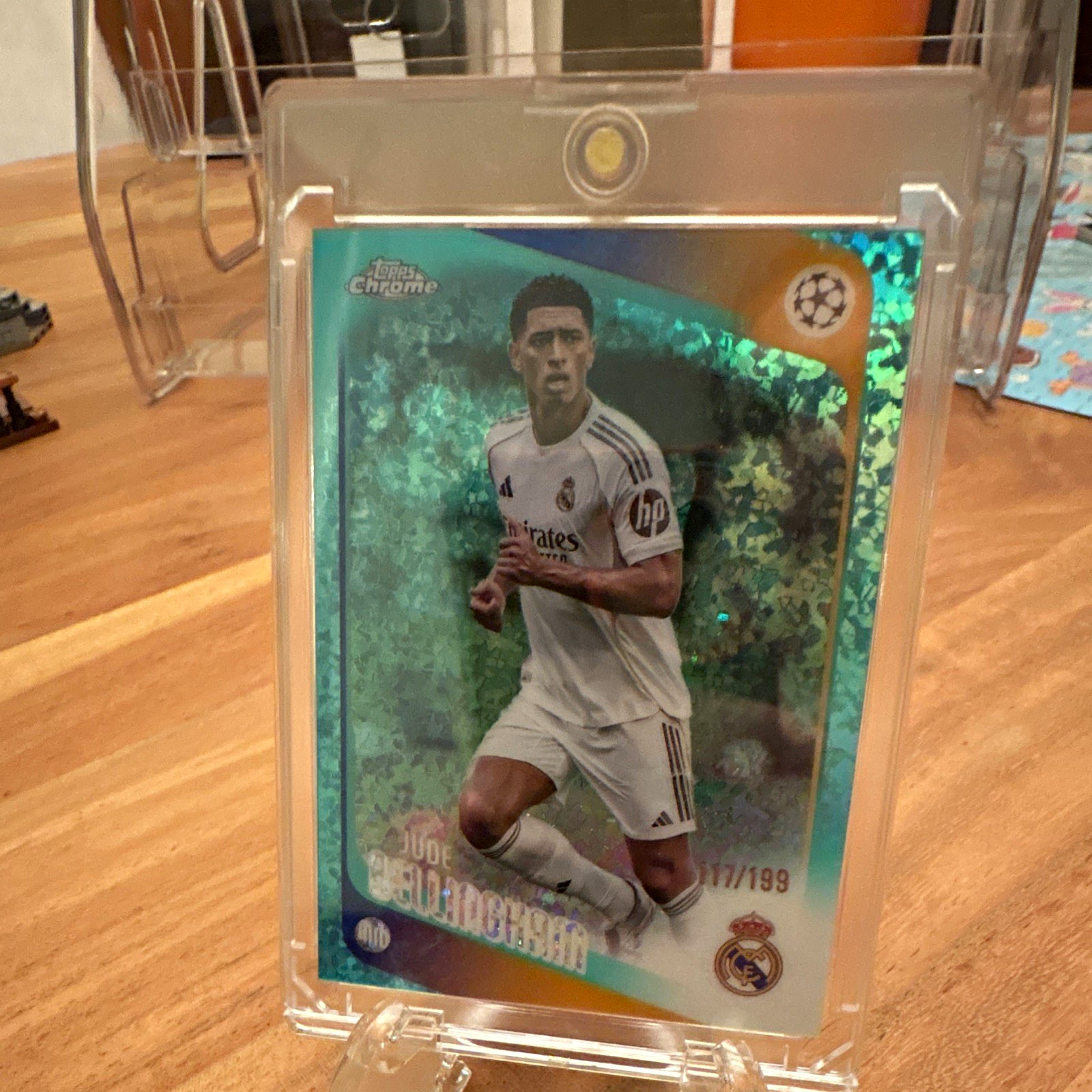 Topps 2026 Chrome UCL Jude Bellingham Real Madrid Teal Mini-Diamond #64 /199