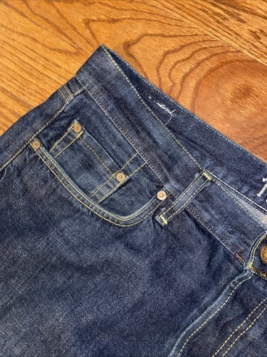 Gap 1969 Italy Selvedge Jeans Raw Denim 100% cotton 38x34 Button Fly EUC - Picture 8 of 17