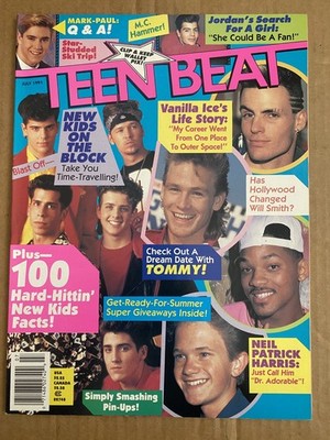 Teen Beat Magazine July 1991 NKOTB, Neil Patrick Harris, Will Smith, Vanilla Ice
