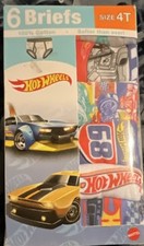 Hot Wheels Boys Brief Underwear 6-Pack Cotton Graphic Print Multicolor 4T