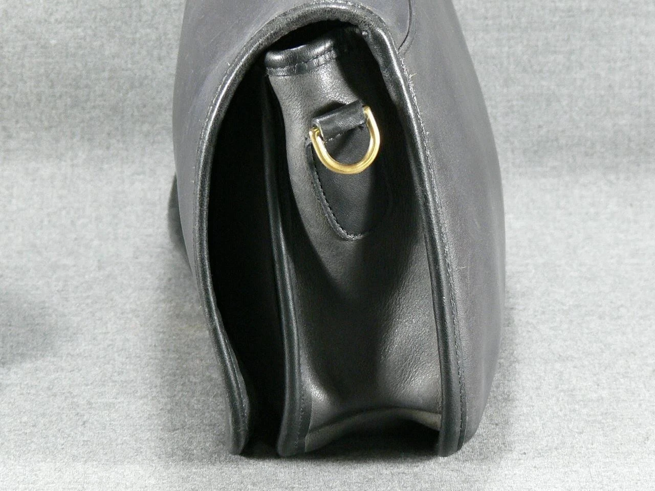 BORSA A TRACOLLA VINTAGE PRE NUMERO NERA COACH CONVERTIBILE POCHETTE USA 1970 1980