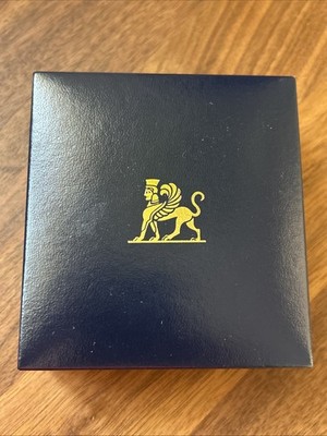 M Frey Wille Wien Jewelry Gift Box Display Case Leather Velvet empty Sphinx Navy