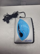 Vintage Sony Walkman WM-FX193 AM/FM Cassette Player - Silver / Blue As Found