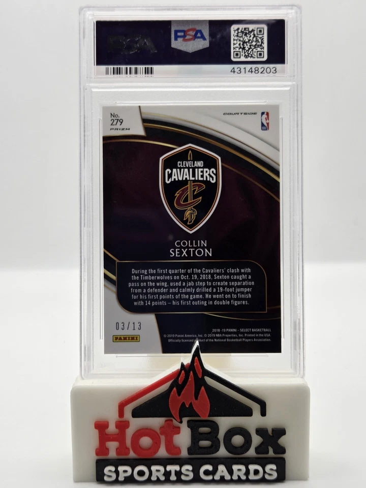 2018-19 Select Collin Sexton Courtside Orange Pulsar Prizm /13 PSA 10 Rookie RC - Image 2 of 2