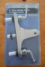 8 Inch Chrome Mobile Home Faucet Two Handle Off Set Tub Shower with Diverter