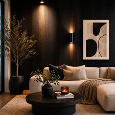 Flexistone Charcoal Line Stone Veneer Panels 2.88m² | Soft Stone MCM Wall Panels