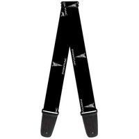 Guitar Strap - Pontiac Black/Silver Repeat Logo (Us Import) Acc Neu