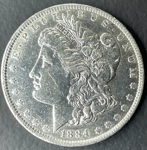 1884-O MORGAN SILVER DOLLAR, PRETTY 90% SILVER COIN, ESTATE SALE, BU, #0059