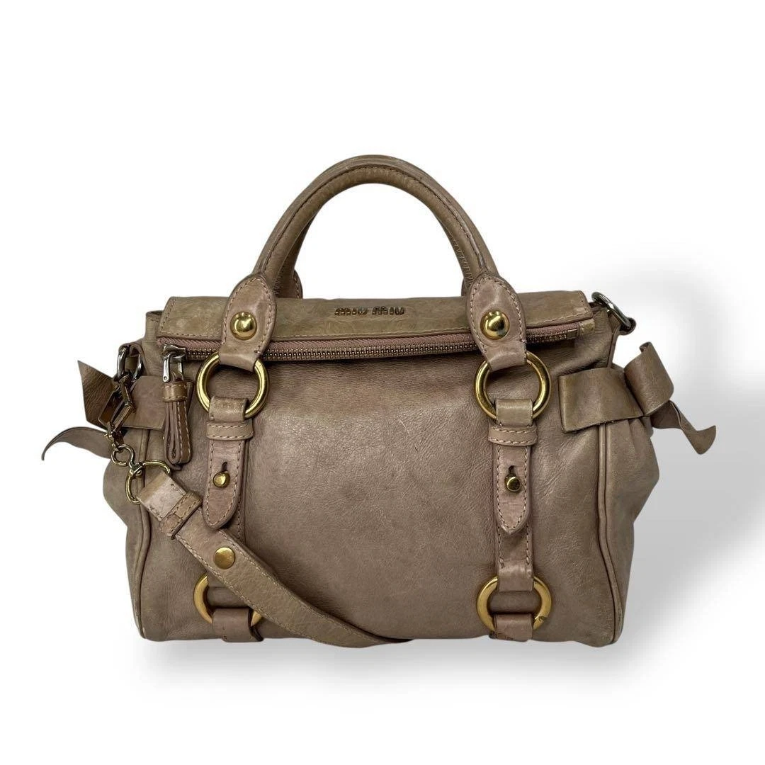 Miu Miu Bow Leather Exterior Bags & Handbags for Women for sale | eBay