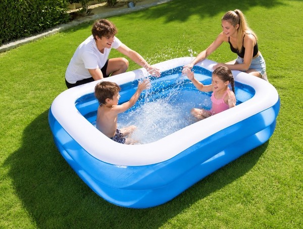 Bestway Family Pool Planschbecken FüR Kinder Gartenpool In Ca. 211 X 132 X 46 Cm-image