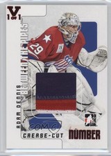 2007-08 ITG Between the Pipes Crease-Cut Jersey Vault Ruby 1/1 Adam Dennis 1q2
