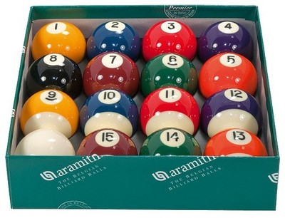 Aramith Spots and Stripes Premier Poolbälle 2 Zoll UK Set