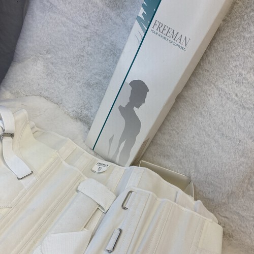 Freeman Tutore Schiena Corsetto Lombosacrale Uomo Modello 562 Bianco Taglia 50 XXL - Foto 8 di 11