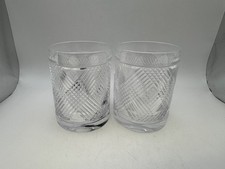 Pair of Ralph Lauren Crystal ARGYLE Double Old Fashioned Glasses