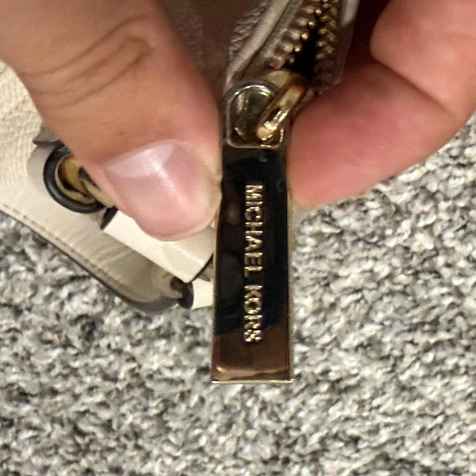 Bolso de Hombro Michael Kors Diseñador Blanco Monograma Logo Cartera Bolso de Mano Foto 4 de 4