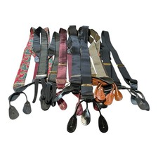 Vintage Suspender Braces Button Bundle Six Pair