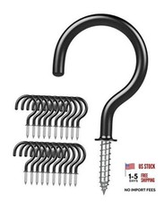 Ceiling Hooks   1-1/2 Inches Cup Hooks   Screw-in Hooks   20 Pack  Vinyl